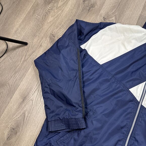 VTG 90s Adidas Full Zip Windbreaker Jacket Colorblock Spellout Lined Track Sz XL - Picture 4 of 9